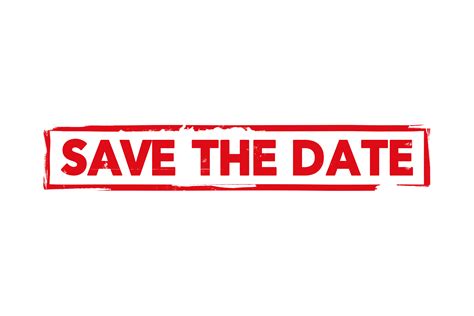 Save The Date Stamp Png