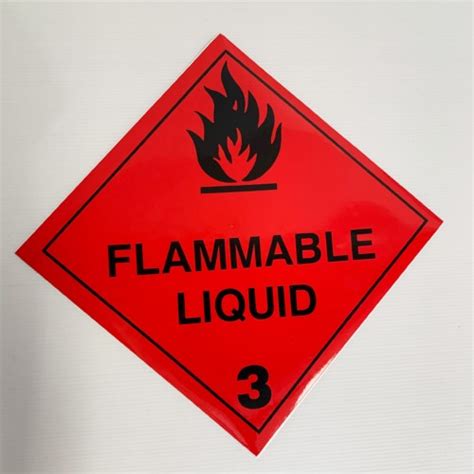 Hazardous Materials Placard Flammable Liquid Class 3 Marair