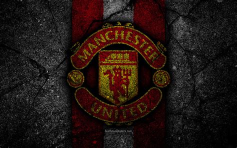 Manchester United Logo Black Wallpaper Manchester United Uniform Logo