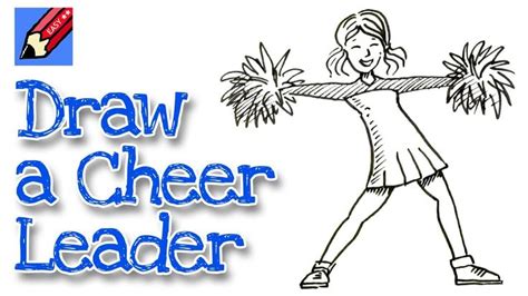 How To Draw A Cheerleader Real Easy Step By Step Spoken Tutorial
