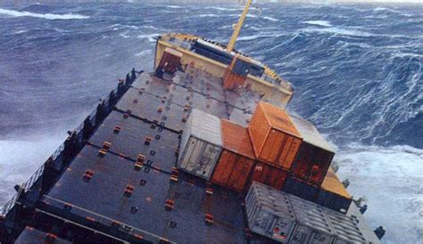 Transpress Nz Rough Seas As Experienced Onboard A Container Ship