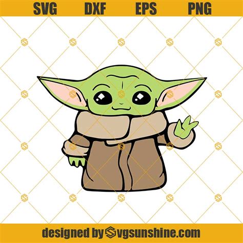Baby Yoda Svg The Mandalorian Svg Star Wars Movies Svg Yoda Alien