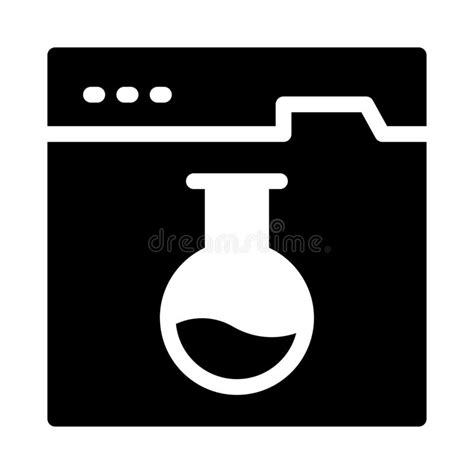 Online Glyph Flat Vector Icon Stock Vector Illustration Of Flask