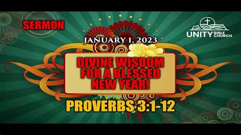 Divine Wisdom For A Blessed New Year Proverb 31 12 Youtube
