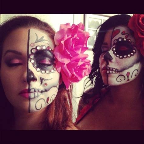 Half Face Sugar Skull Makeup Mugeek Vidalondon Sugar Skull Makeup