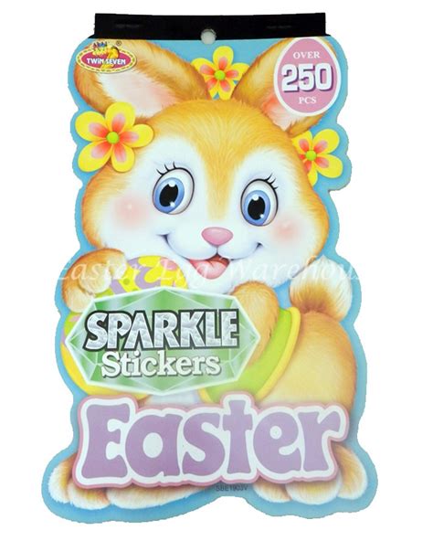 Easter Sparkle Sticker Book 250pcs Easter Egg Warehouse