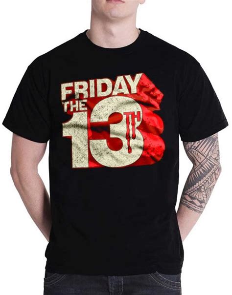 Jason Voorhees Mens Friday The 13th Shirt Black Tee