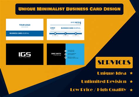 Unique Minimalist Business Card Design By Professional For