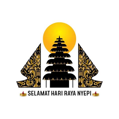 Hari Raya Nyepi Vector Design On White Background 2047506 Vector Art At