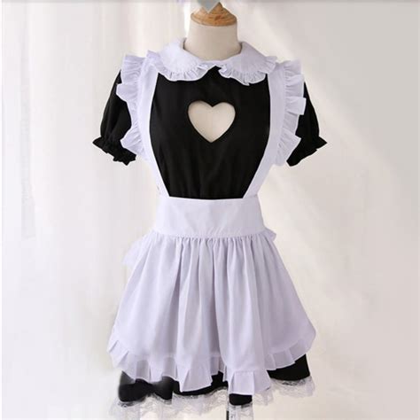 lovely heart french maid cosplay costume etsy