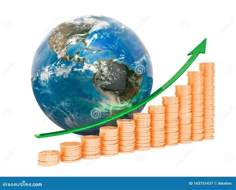Global Economic Growth Concept 3d Rendering Stock Illustration