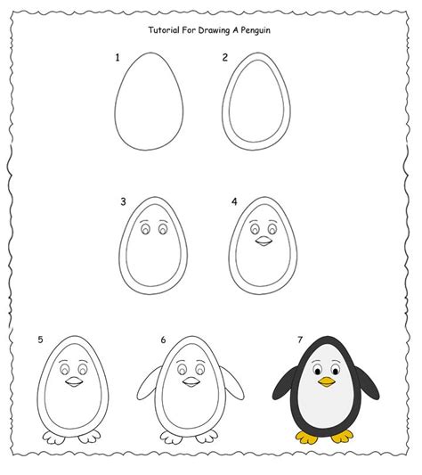 Penguin Drawings For Kids