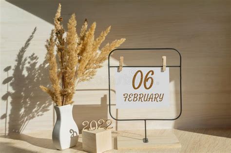 February 6 6th Day Of Month Calendar Date Stock Photo Image Of