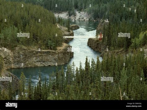 Miles Canyon Yukon River Whitehorse Yukon Canada Stock Photo Alamy