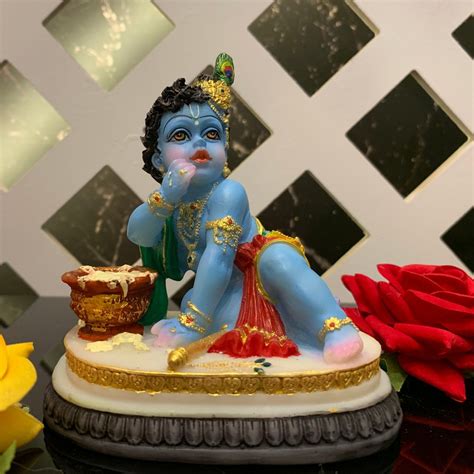 Laddu Gopal Statue Little Bal Krishna Janmashtami Murti Kanha Idol
