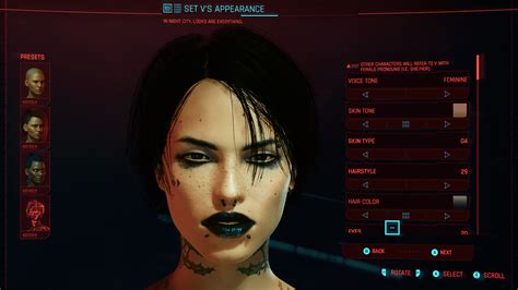 Mu Aria Character Preset Female Cyberpunk 2077 Mod