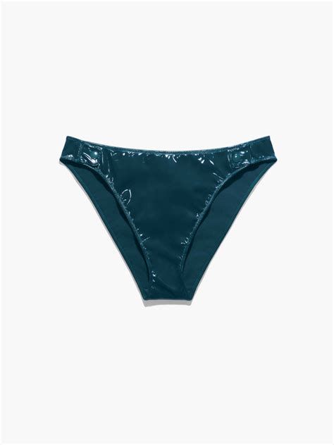 Leather Tease Vinyl Bikini In Blue And Green Savage X Fenty Netherlands