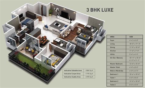 1689 Sq Ft 3 Bhk 3t Apartment For Sale In Puravankara Zenium Bagaluru