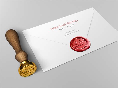 Wax Seal Stamp Envelope Mockup Template By Graphic Arena On Dribbble