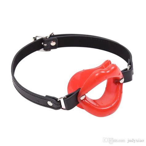 open mouth gag lips shaped bite gag adult games oral sex toys for lover black red pink