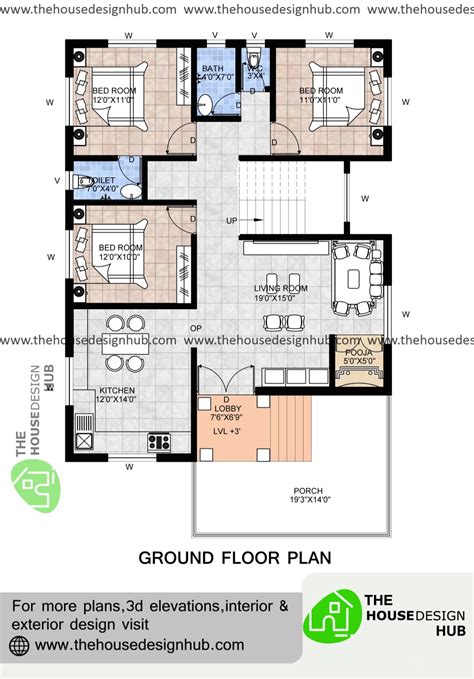 Simple Modern Bhk Floor Plan Ideas Of In India The House Design Hub