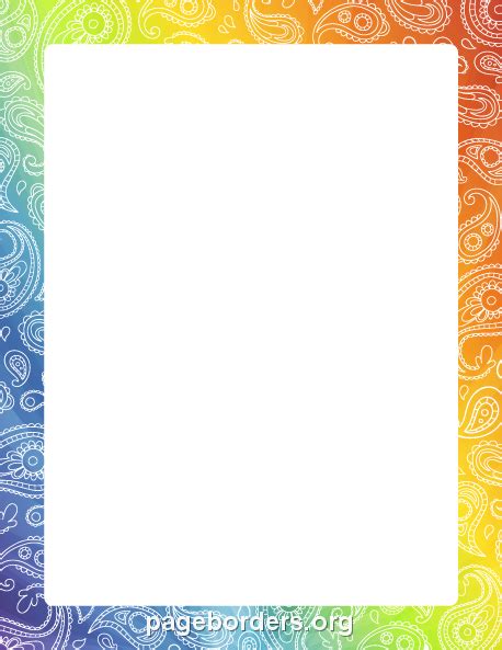 Printable Paisley Border Use The Border In Microsoft Word Or Other