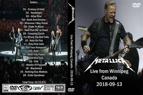 Metallica Live Winnipeg Canada 2018 Dvd The Worlds Largest Site