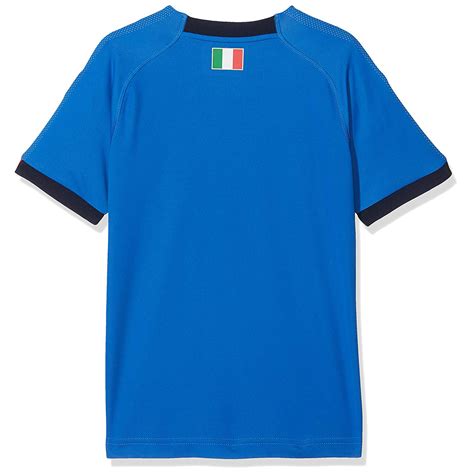 Entrambi con la maglia della nazionale italiana indosso e in fila indiana con i propri compagni. Puma Maglia Calcio Ragazzo Nazionale Italia Home FIGC ...