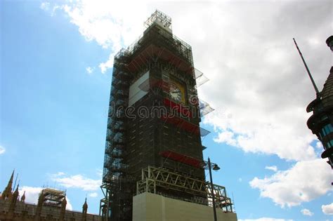 The Big Ben Tower Being Restored In London Editorial Image Image Of Architecture Renovation