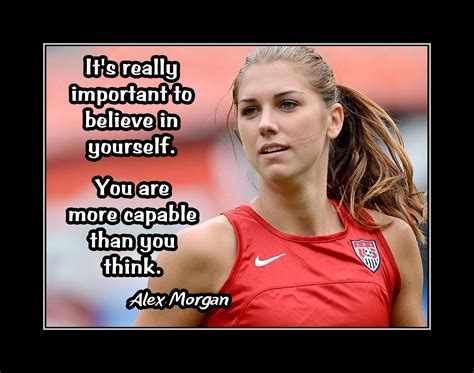 Alex Morgan Believe In Yourself Quote Poster 25 Motivational Uswnt Soccer Wall Art T