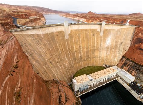 710 Foot Glen Canyon Dam On The Colorado River In Northern Arizona R