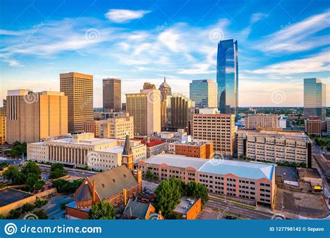 Oklahoma City, Oklahoma, USA Skyline Stock Photo - Image of cityscape ...