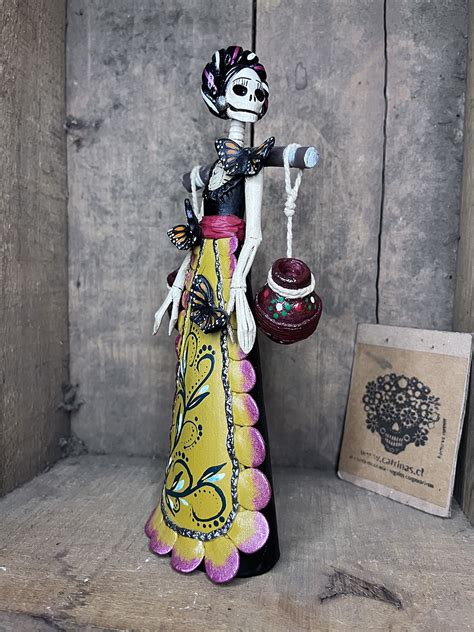 Catrina Frida Kahlo Teodora 🦋 Catrinas Artesanía Y Cultura Mexicana