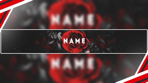 Youtube Banner Template Psd Free Download Cool Rose