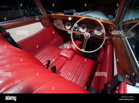 Morgan Plus 4 Classic British Sports Car Interior Stock Photo Alamy