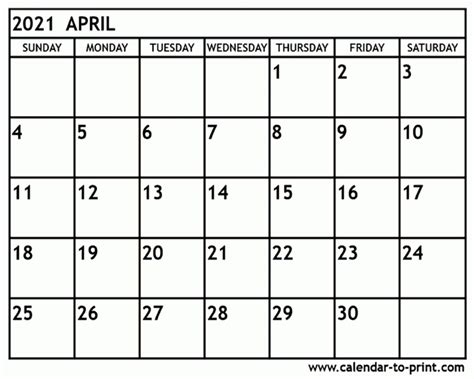 April 2021 calendar as image format. April 2021 Printable Calendar in PDF, Word, Excel Template