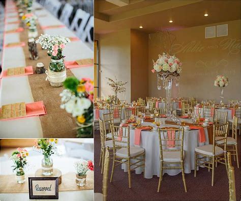 Coral gold greeting brush strokes wedding decoration. 10 Cheerful Coral Wedding Decorations That Are Perfect For ...