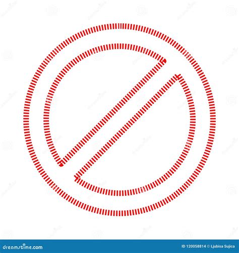 Prohibition No Symbol Red Round Stop Warning Sign Stock Vector