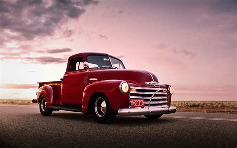 Wallpaper Chevrolet Red Pickup Retro Old Car 1920x1200 Hd Picture Image