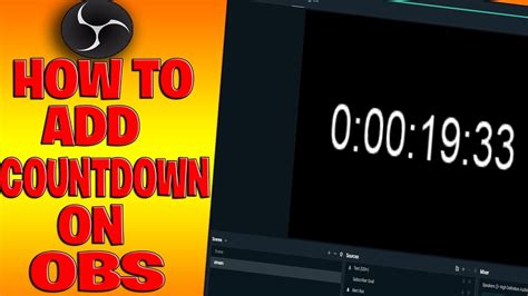 How To Add Countdowntimer On Obs While You Are Streaming Youtube