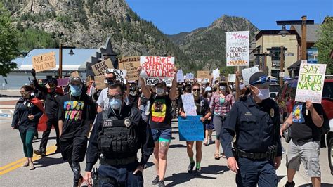 Black Lives Matter Protesters Peacefully March On Frisco Main Street As
