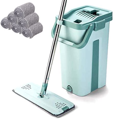 Microfiber Floor Mop And Bucket System Self Wash And Dry Mop For Hardwood