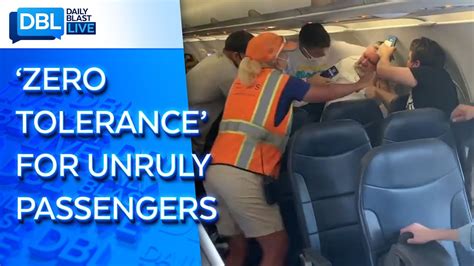 unruly airline passengers face fines jail under zero tolerance policy youtube