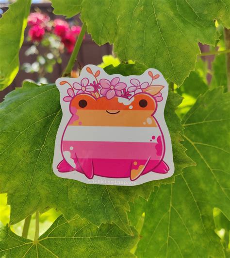 pride frog charity stickers lgbtq flag frog gay pride etsy