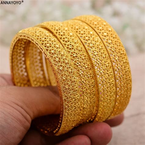 24k Dubai Gold Bangles For Women Gold Dubai Bride Wedding Ethiopian