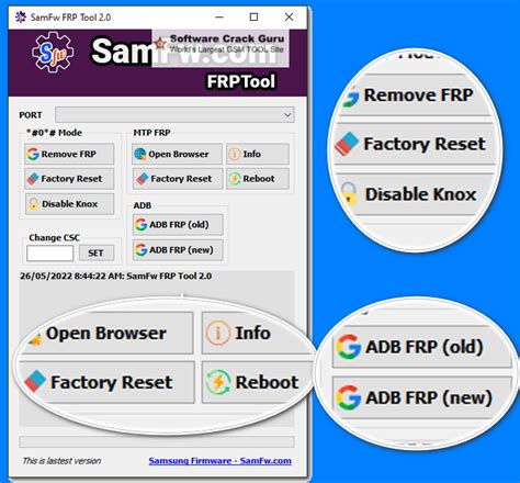 SamFw Tool V2 0 One Click FRP Reset Android 8 9 10 11 12 Free Tool