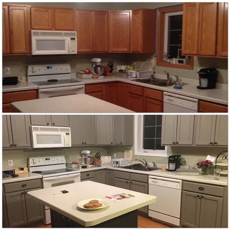 Before And After Painting My Kitchen Cupboards With Annie Sloa