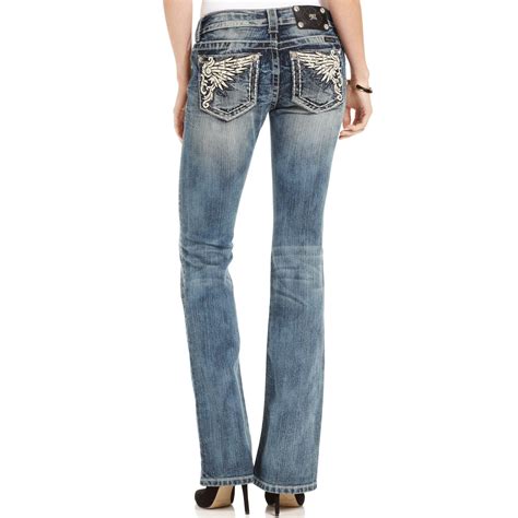 Miss Me Embellished Bootcut Jeans In Blue Medium Wash Lyst