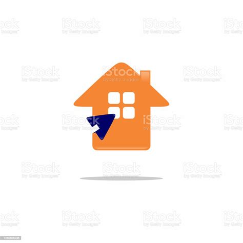 Click Houseclick House With Cursor Stock Illustration Download Image