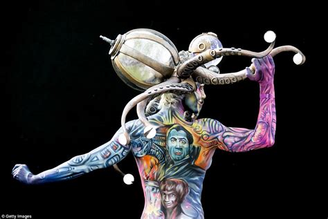 Models At World Bodypainting Festival Transform Themselves Daily Mail Online